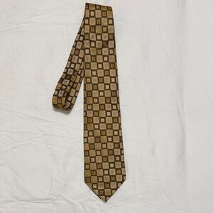 INC International Concepts Geometric Tie in Brown and Gold